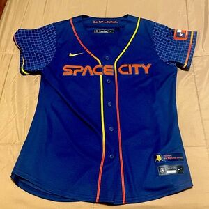 Space City Blue Baseball Jersey